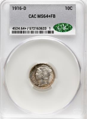 1916-D Mercury Dime MS64FB CACG