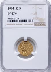 1914 $2.5 Indian PR67+ NGC