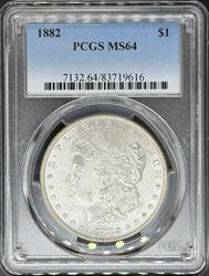 1882 Morgan Dollar MS64 PCGS