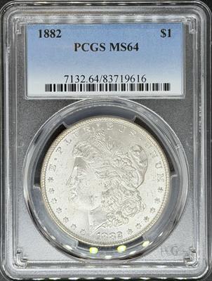 1882 Morgan Dollar MS64 PCGS
