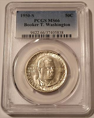 1950 S Booker T Washington Commemorative Silver Half Dollar MS66 PCGS