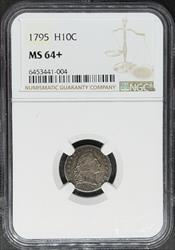 1795 Flowing Hair Half Dime MS64+ NGC
