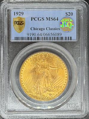 1929 $20 St. Gaudens MS64 PCGS