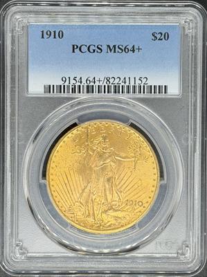 1910 $20 St. Gaudens MS64+ PCGS