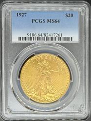 1927 $20 St. Gaudens MS64 PCGS