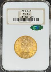 1899 $10 Liberty MS66 NGC CAC