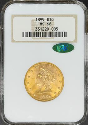 1899 $10 Liberty MS66 NGC CAC