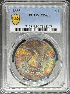 1885 Morgan Dollar MS65 PCGS Toned