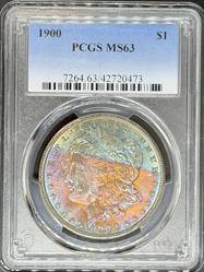 1900 Morgan Dollar MS63 PCGS Toned