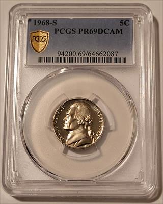 1968 S Jefferson Nickel Proof PR69 DCAM PCGS GSH