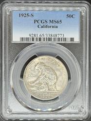 1925-S 50C California MS65 PCGS