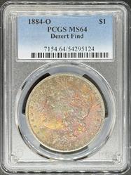 1884-O Morgan Dollar MS64 PCGS Toned