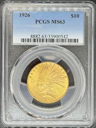 1926 $10 Indian MS63 PCGS
