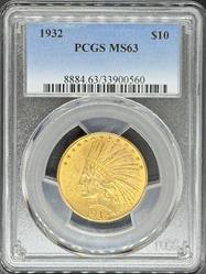 1932 $10 Indian MS63 PCGS
