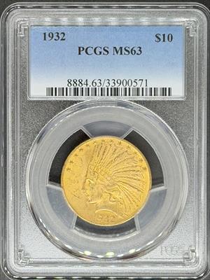 1932 $10 Indian MS63 PCGS