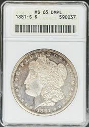 1881-S Morgan Dollar MS65DMPL ANACS