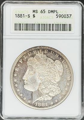 1881-S Morgan Dollar MS65DMPL ANACS