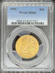 1932 $10 Indian MS63 PCGS