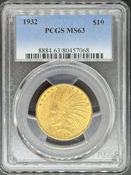 1932 $10 Indian MS63 PCGS