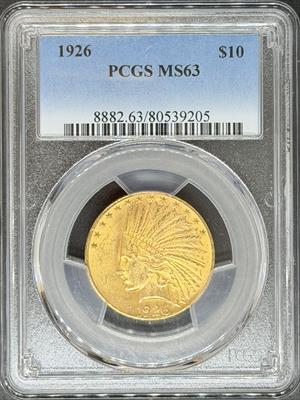 1926 $10 Indian MS63 PCGS