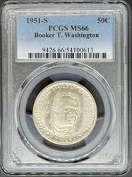 1951-S 50C Booker T Washington MS66 PCGS