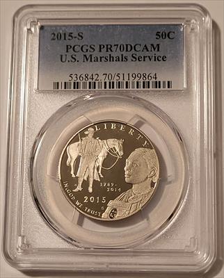 2015 S US Marshals Service Commemorative Half Dollar Proof PR70 DCAM PCGS
