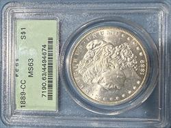 1889-CC Morgan Dollar MS63 PCGS OGH