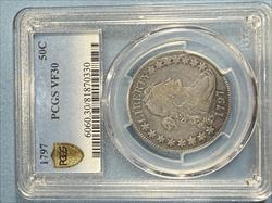 1797 Draped Bust Half Dollar VF30 PCGS