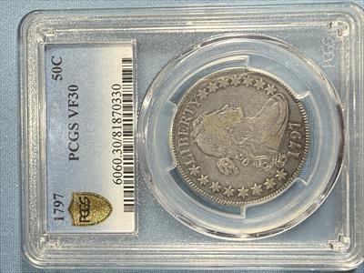1797 Draped Bust Half Dollar VF30 PCGS