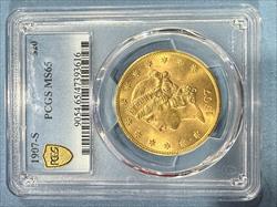 1907-S $20 Liberty MS65 PCGS