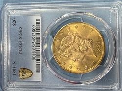 1891-S $20 Liberty MS65 PCGS