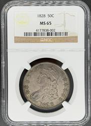 1828 Capped Bust Half Dollar MS65 NGC No Knob Curl Base