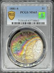1881-S Morgan Dollar MS65 PCGS Toner