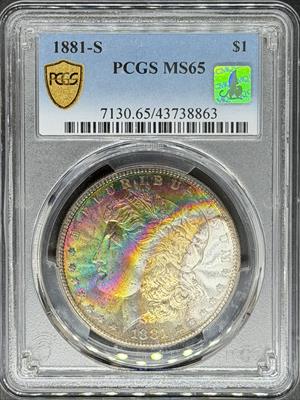 1881-S Morgan Dollar MS65 PCGS Toner