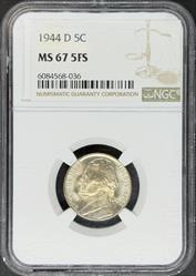 1944-D Buffalo Nickel MS67 5FS NGC