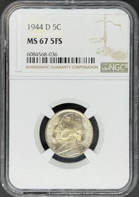 1944-D Buffalo Nickel MS67 5FS NGC