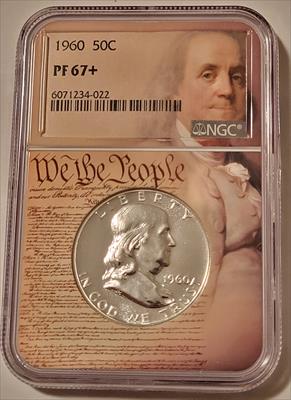 1960 Franklin  Half Dollar Proof PF67+ NGC We the People Frame Holder