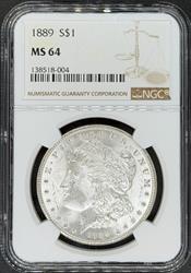 1889 Morgan Dollar MS64 NGC
