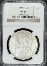 1898 Morgan Dollar MS65 NGC