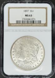1897 Morgan Dollar MS63 NGC