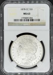 1878-CC Morgan Dollar MS63 NGC