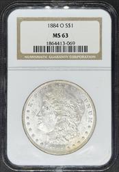 1884-O Morgan Dollar MS63 NGC