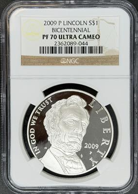 2009 $1 Lincoln Bicentennial PF70UCAM NGC