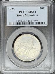 1925 50C Stone Mountain MS64 PCGS