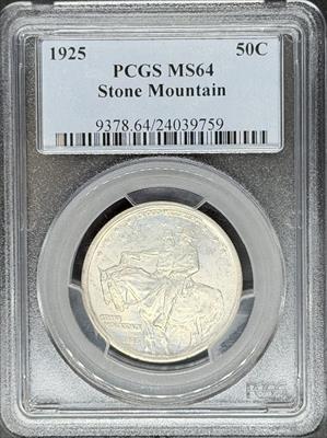 1925 50C Stone Mountain MS64 PCGS