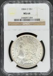 1884-O Morgan Dollar MS64 NGC