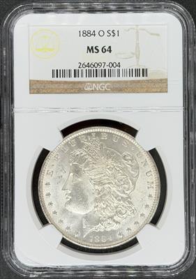 1884-O Morgan Dollar MS64 NGC