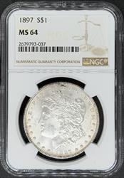 1897 Morgan Dollar MS64 NGC