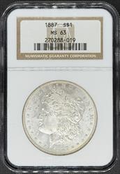 1887 Morgan Dollar MS63 NGC