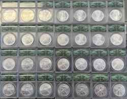 1986-2015 Silver Eagle 28pc Set MS69 ANACS
